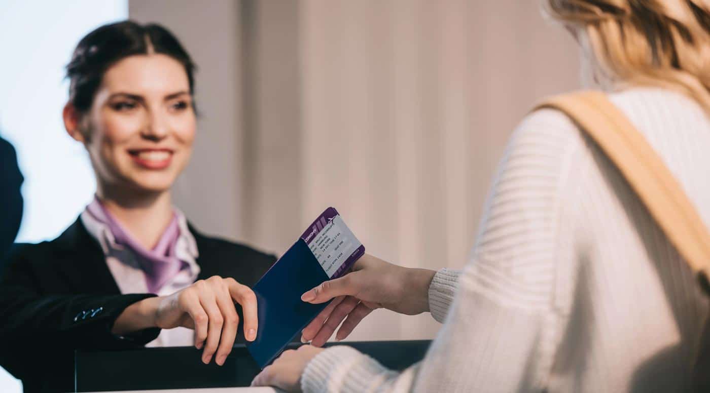 Boarding pass printing at the counter