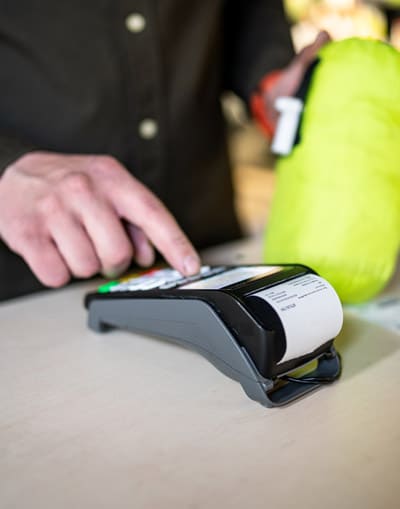 Receipt being printed from an EFT-POS machine