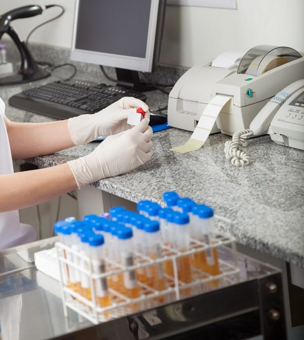 A label printer in a medical environment